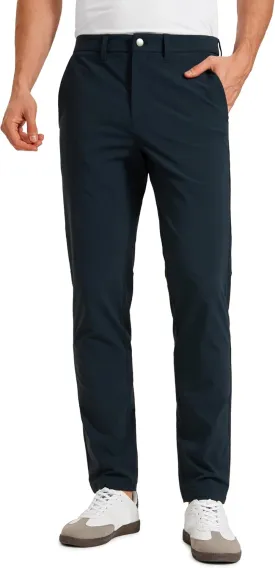 CRZ YOGA Casual Golf Pants for Men - 32" Water Resistant Lightweight Work Dress Trousers with Zipper Pockets