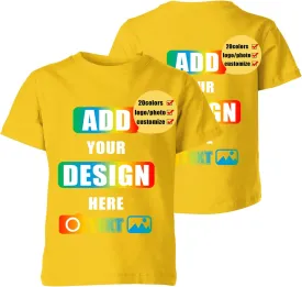 Custom T Shirts, Customized Your Own Crewneck Tee Shirt, Personalized Design Image/Text/Photo Cotton Tshirt, Men Women