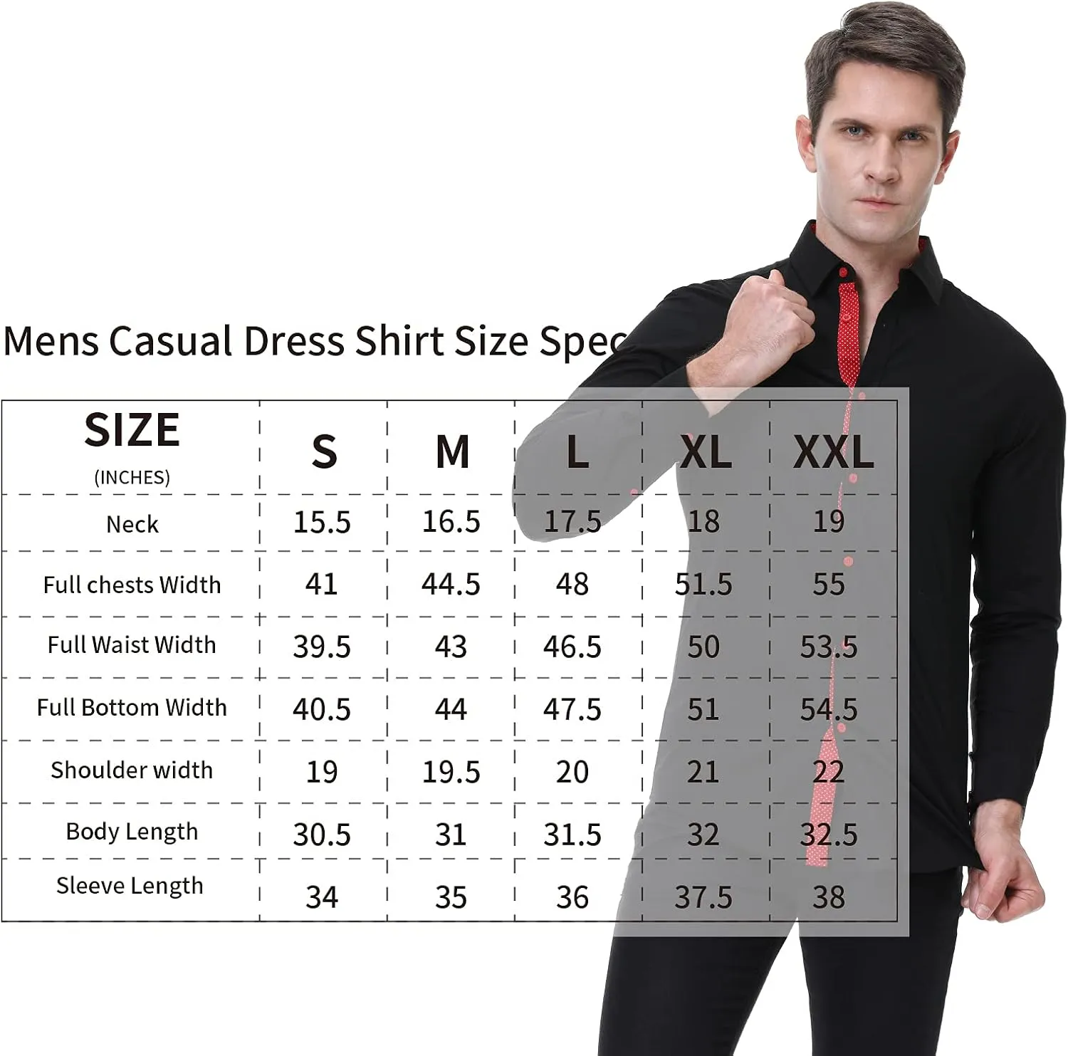 Damipow Mens Premium Casual Button Down Shirts Long Sleeve Regular Fit Men Shirt