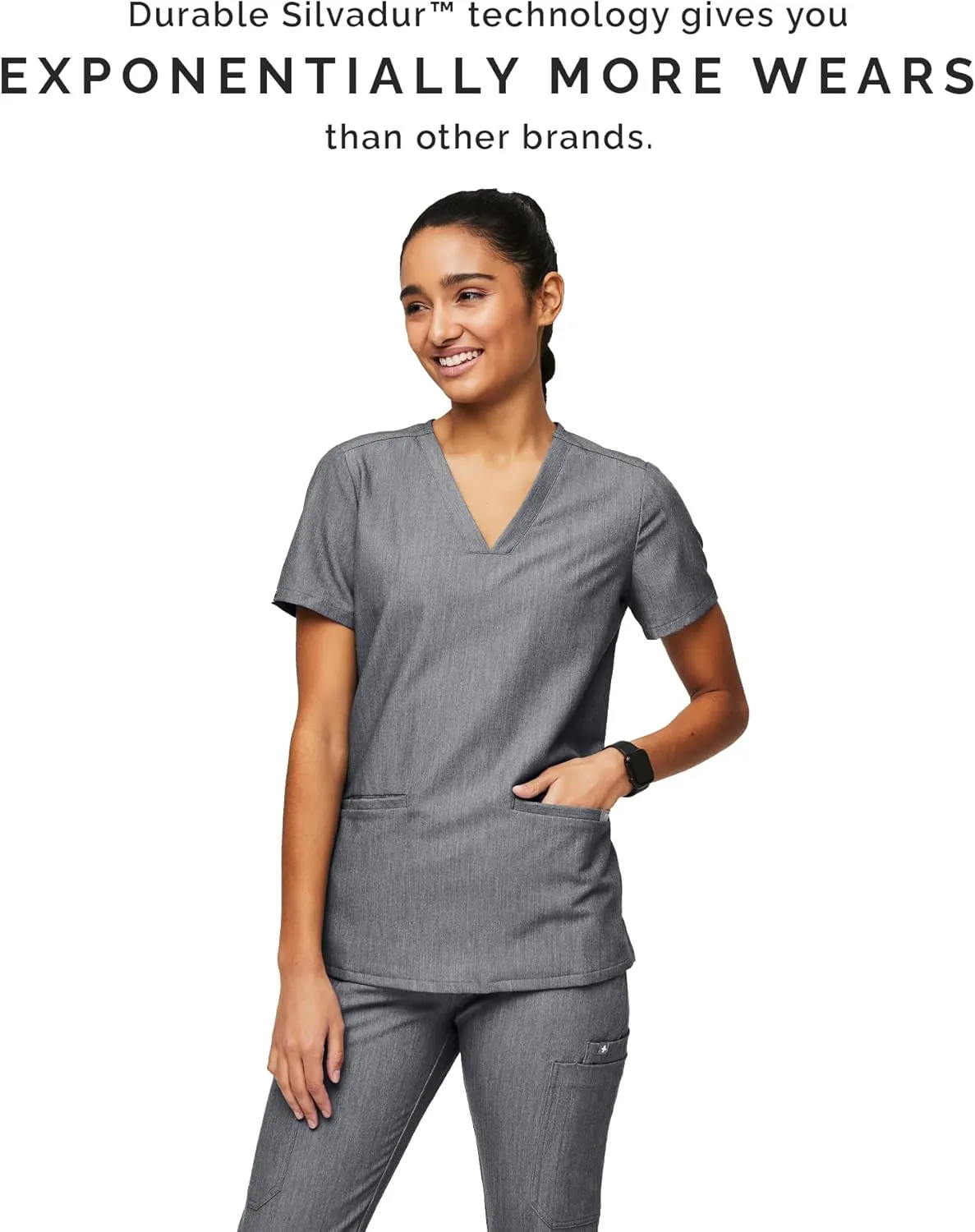 FIGS Casma Scrub Top for Women  Classic Fit, 3 Pockets, Four-Way Stretch, Anti-Wrinkle