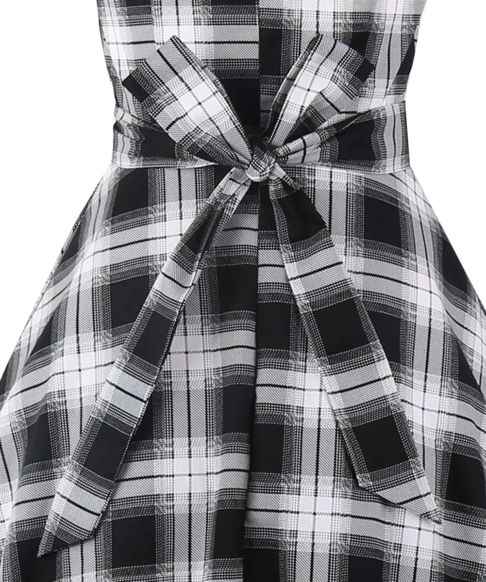 Girstunm Women's Classic Tea Dress Short Sleeve Swing Cocktail Party Dresses with Pockets