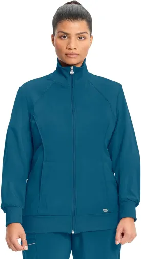 Infinity by Cherokee Zip Front Scrub Jackets for Women, 4-Way Stretch Fabric, 2391A