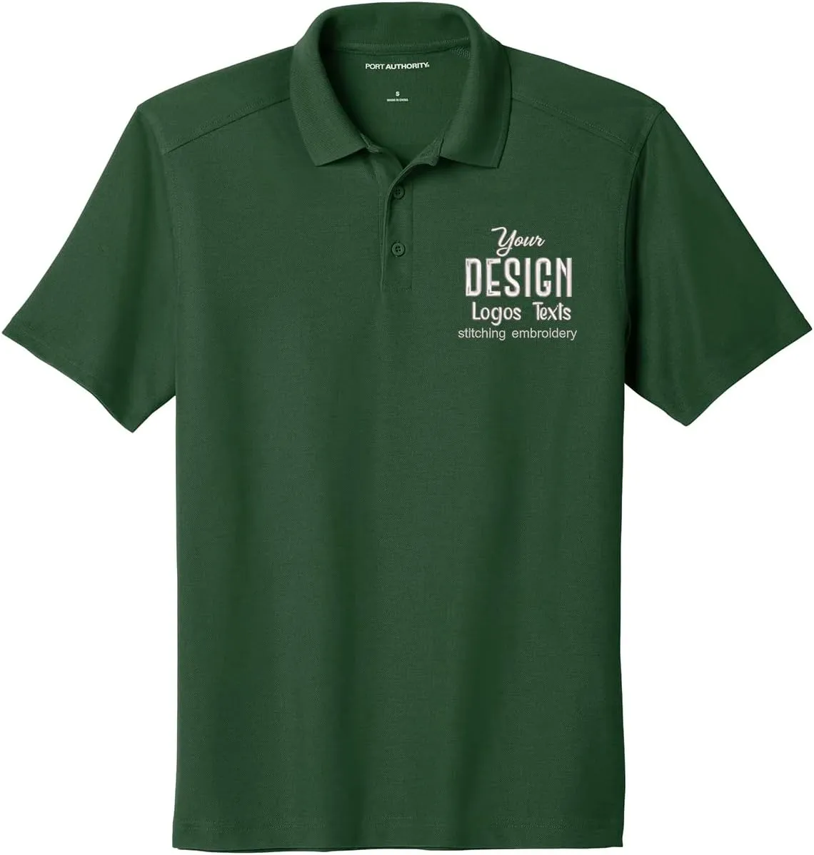 INK STITCH Men K600 Custom Embroidery Design Your Own Ezperformance Pique Polo Shirts