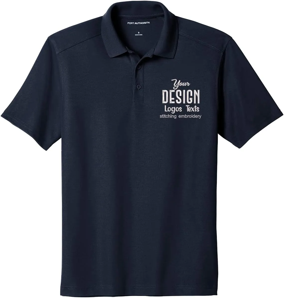 INK STITCH Men K600 Custom Embroidery Design Your Own Ezperformance Pique Polo Shirts