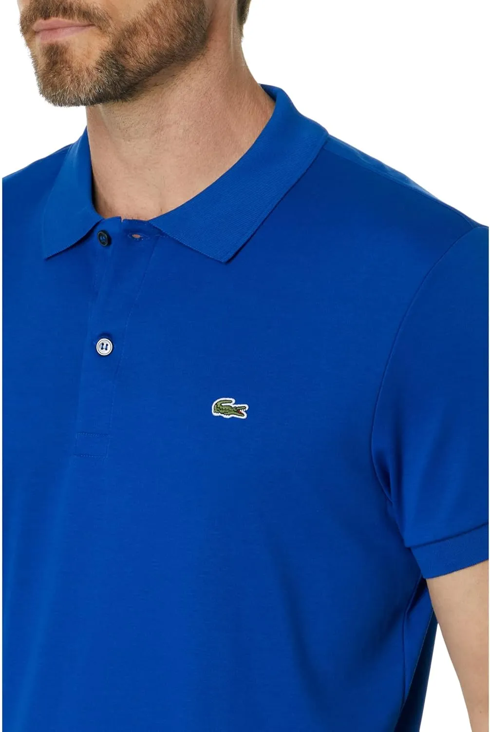 Lacoste Men's Short Sleeve Pima Jersey Interlock Regular Fit Polo Shirt