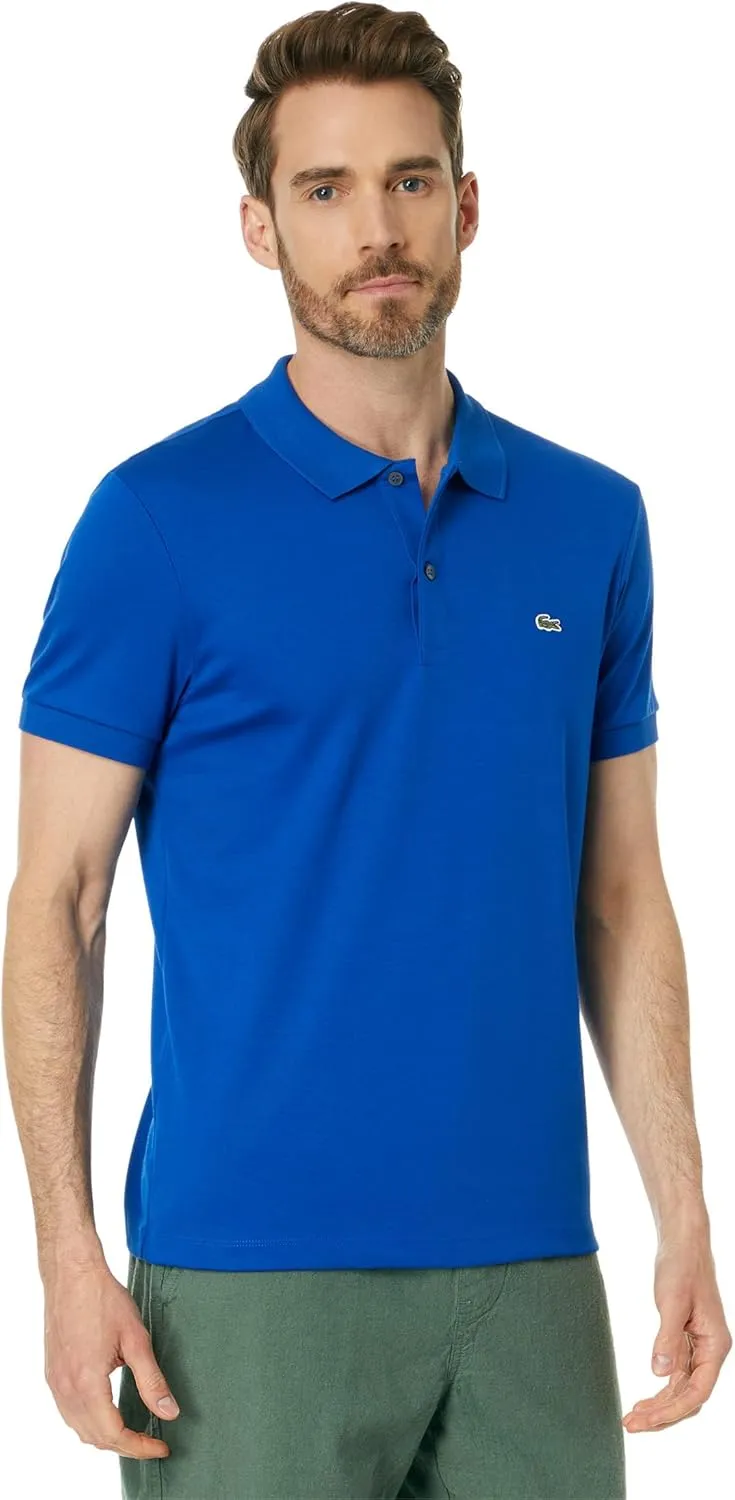 Lacoste Men's Short Sleeve Pima Jersey Interlock Regular Fit Polo Shirt