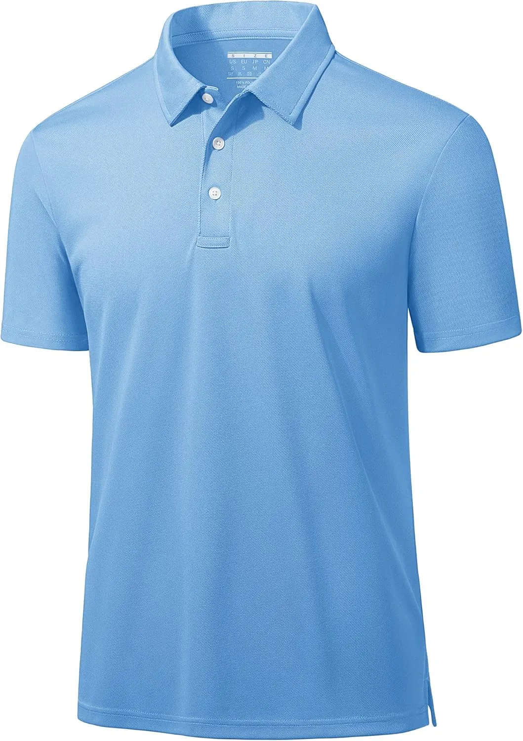 MAGCOMSEN Men's Polo Shirts 3 Buttons Casual Work T Shirts Quick Dry Short Sleeve Golf Shirt Pique Jersey Outdoor Performance