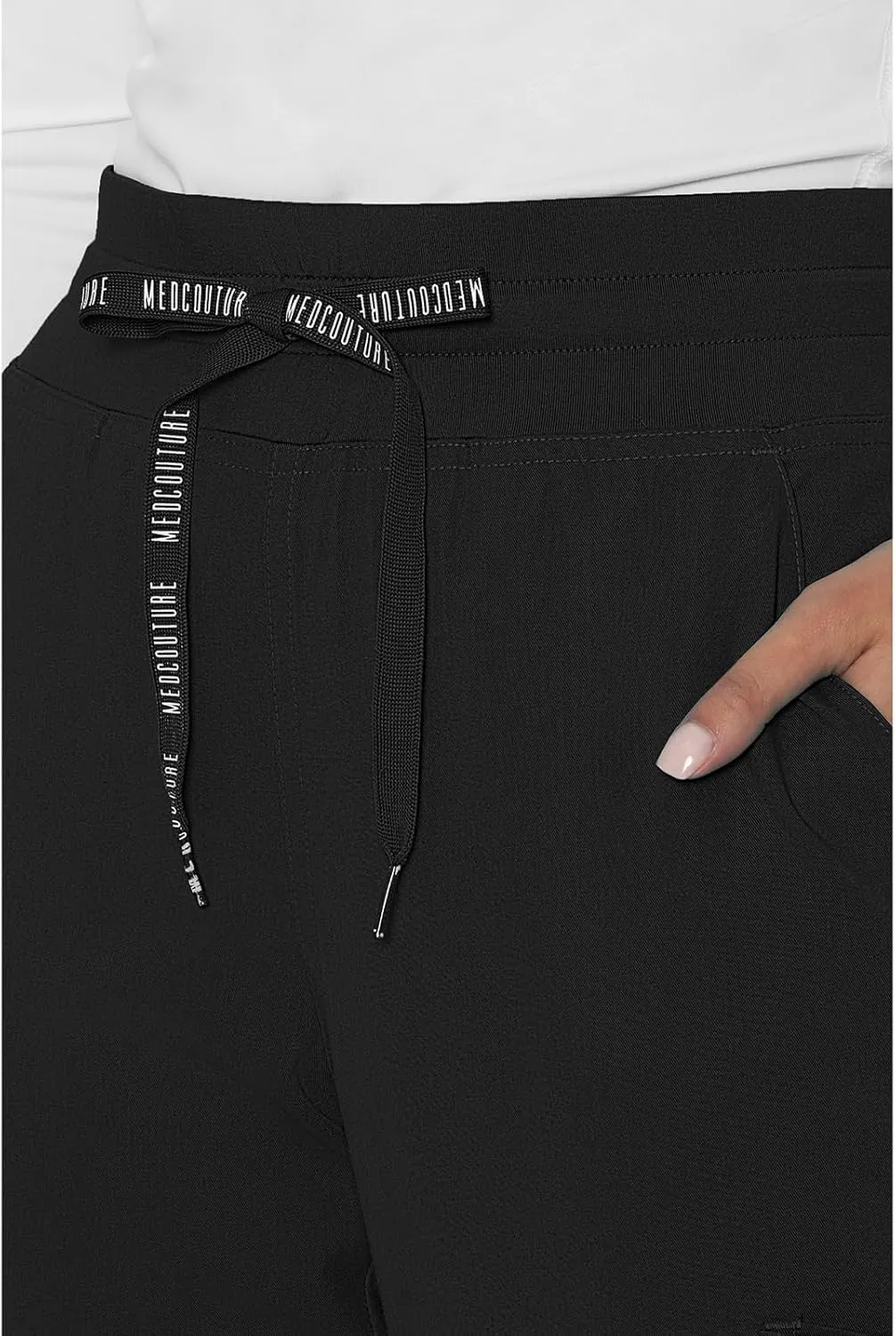 Med Couture Women's Cargo Scrub Jogger Pants, 6 Pockets, Ultra Soft, Stretch, Easy Care Soft Medical Uniform Bottoms - MC7705
