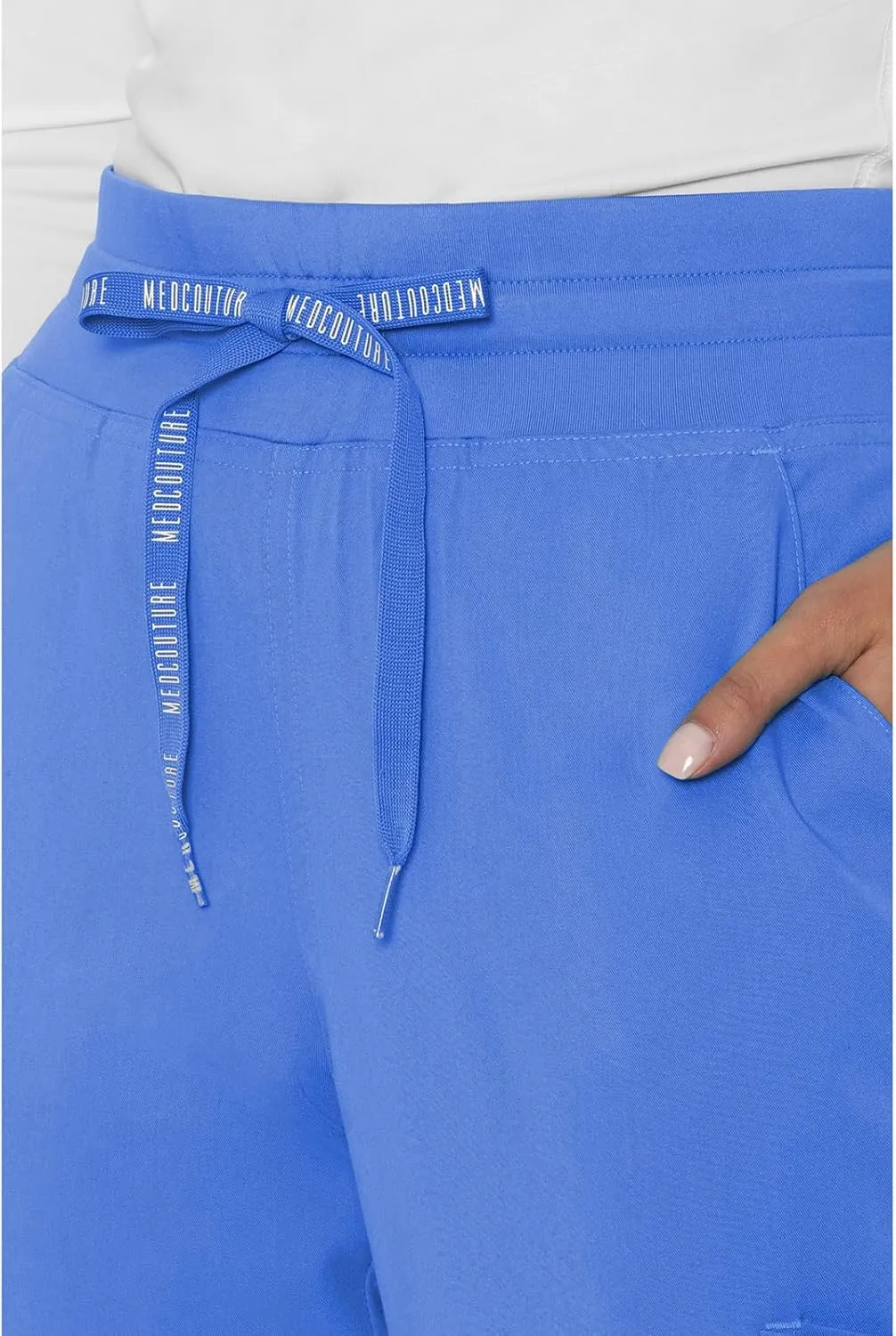 Med Couture Women's Cargo Scrub Jogger Pants, 6 Pockets, Ultra Soft, Stretch, Easy Care Soft Medical Uniform Bottoms - MC7705