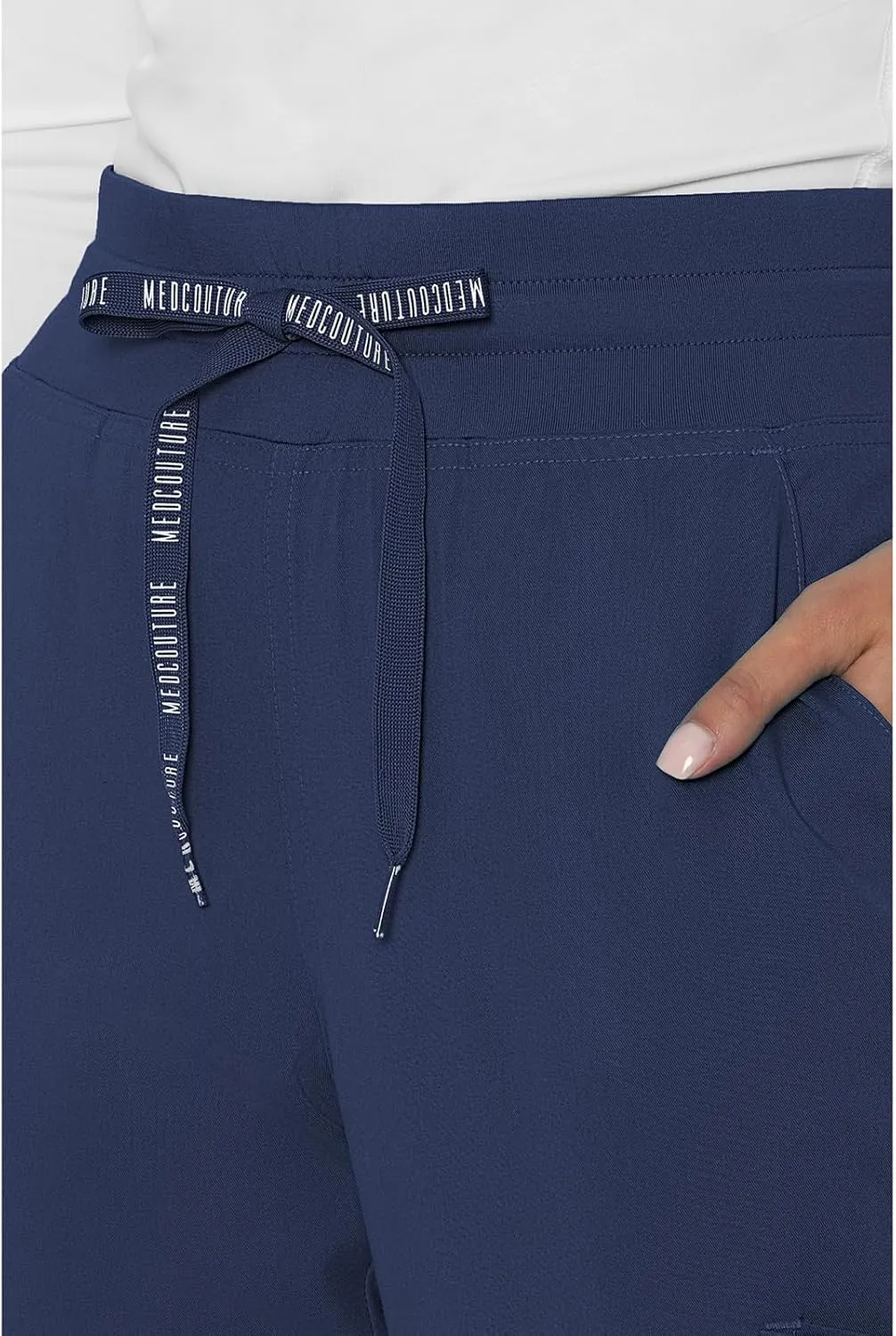 Med Couture Women's Cargo Scrub Jogger Pants, 6 Pockets, Ultra Soft, Stretch, Easy Care Soft Medical Uniform Bottoms - MC7705