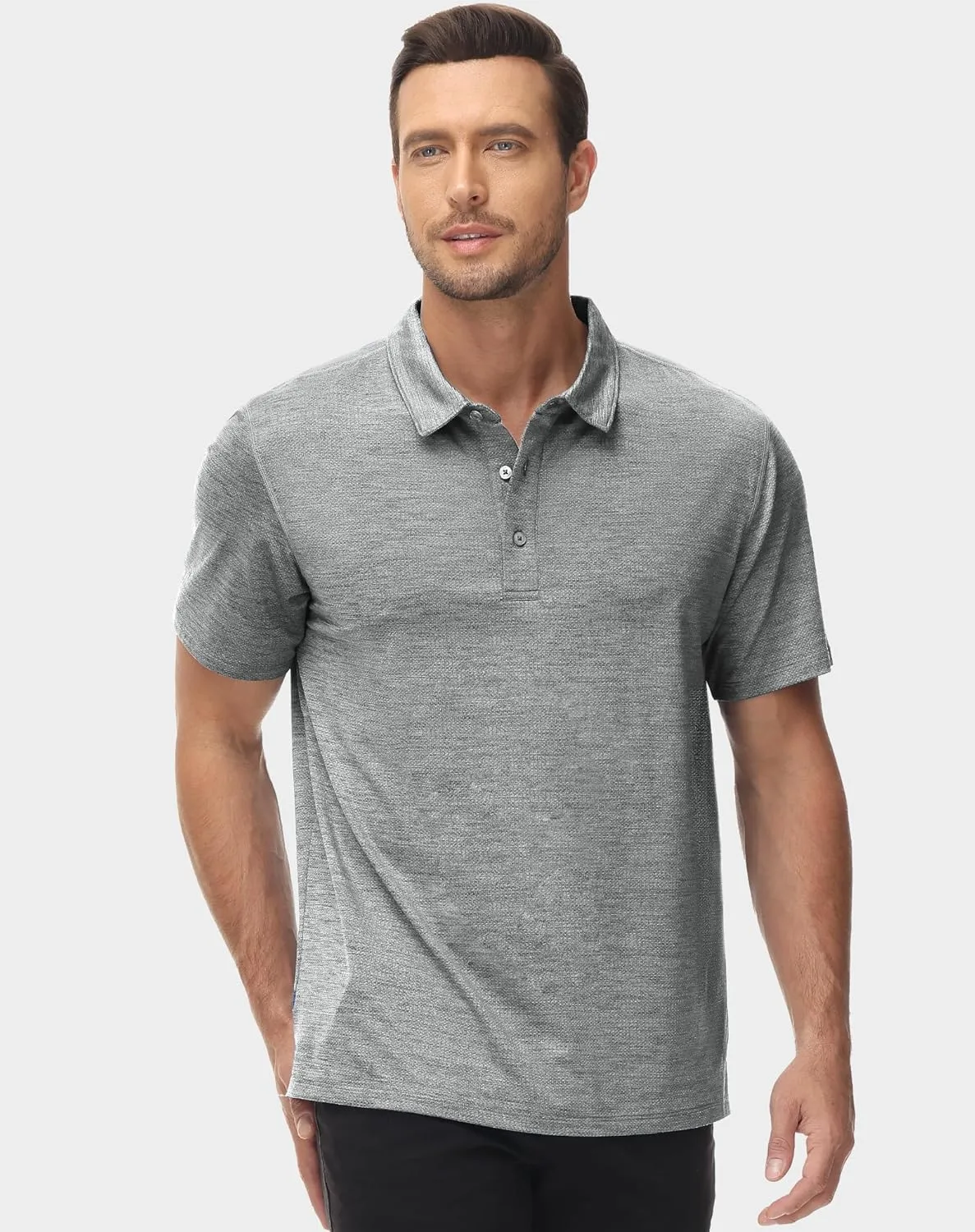 MIER Mens Polo Shirts Dry Fit Short Sleeve Performance Golf Shirt Moisture Wicking Athletic Casual Collared T-Shirt