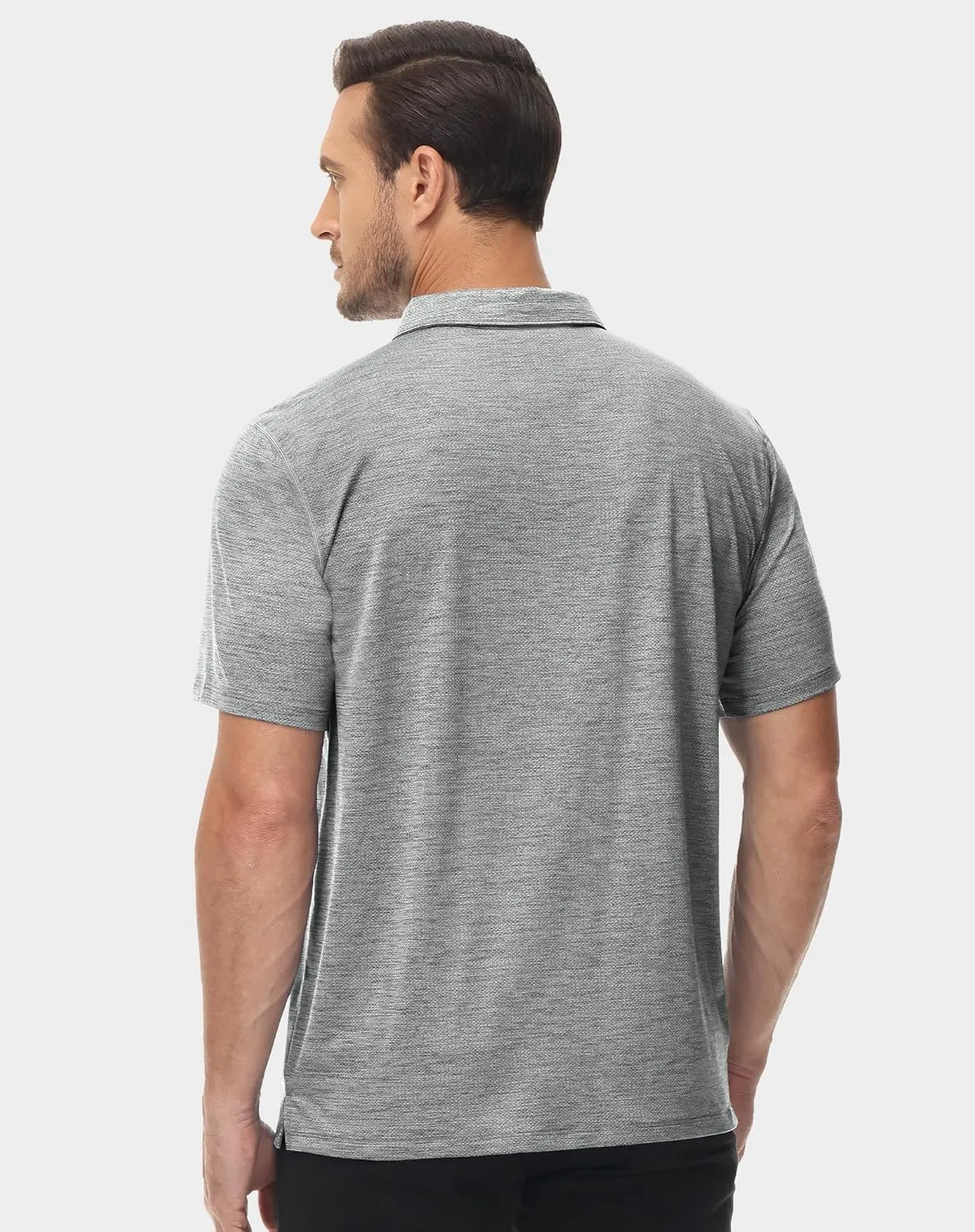MIER Mens Polo Shirts Dry Fit Short Sleeve Performance Golf Shirt Moisture Wicking Athletic Casual Collared T-Shirt
