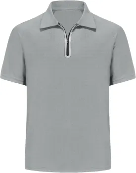 MOHEEN Golf Shirts for Men Lightweight Dry Fit Print Moisture Wicking Performance Short Sleeve Sports Polo Shirt