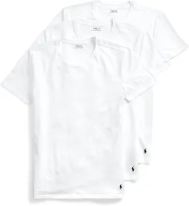 POLO RALPH LAUREN Men's Classic Fit Cotton Crew Undershirts, 3 Pack
