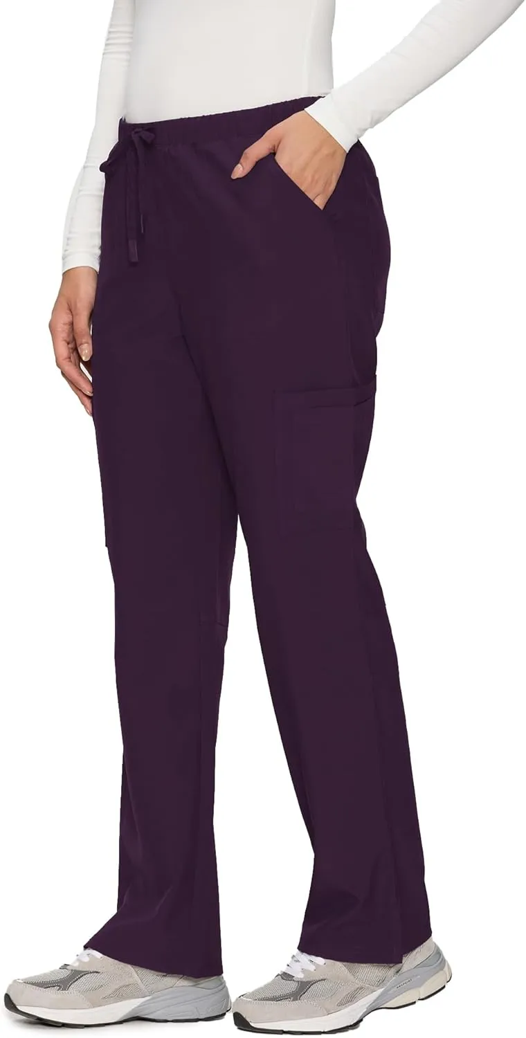 Scrub Pants for Women - Soft Stretch, Cargo Pants Scrubs with 8 Pockets