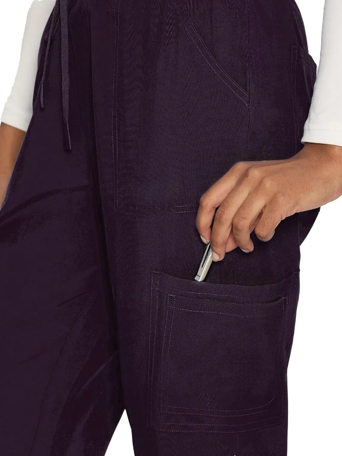 Scrub Pants for Women - Soft Stretch, Cargo Pants Scrubs with 8 Pockets