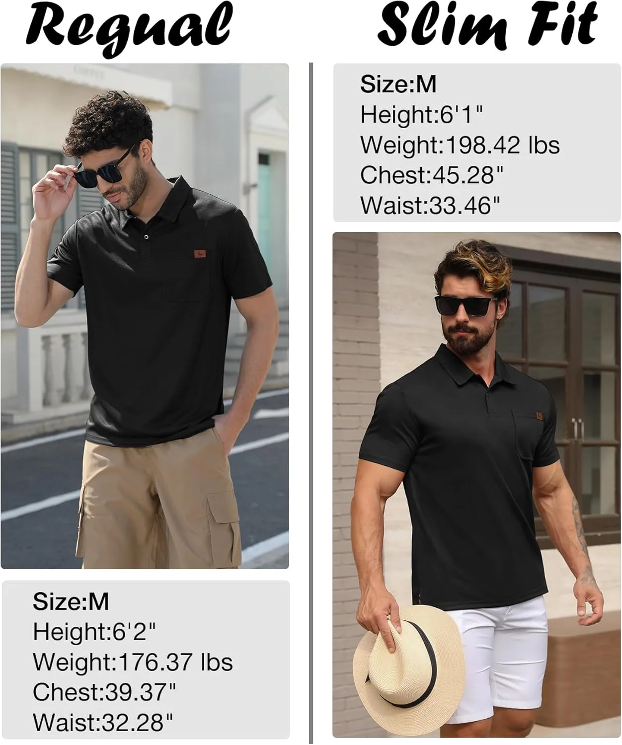 ZITY Mens Waffle Polo Shirts Casual Short Sleeve Texture Polo for Men Moisture Wicking Collared T-Shirt with Pocket